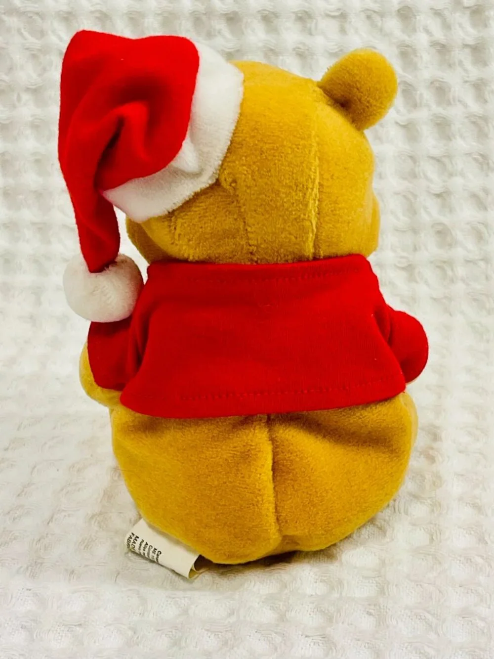 Vintage Disney Store Beanie Baby Plush Santa Winnie the Pooh